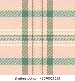 Hotel tartan background seamless, trim check plaid vector. Contemporary fabric pattern textile texture in antique white and orange colors palette.