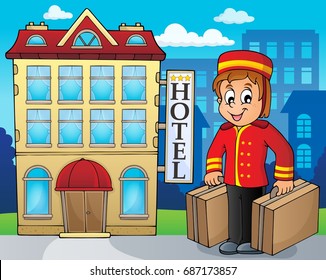 Imagen temática del hotel 2 - ilustración vectorial eps10.
