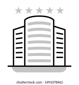 hotel thin line vector icon