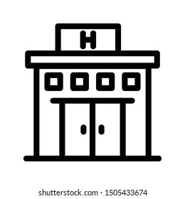 hotel thin line vetor icon
