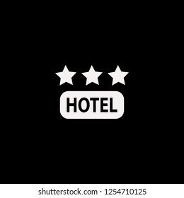 Hotel three stars vector icon. flat Hotel three stars design. Hotel three stars illustration for graphic 