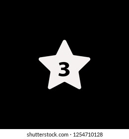 Hotel three stars vector icon. flat Hotel three stars design. Hotel three stars illustration for graphic 