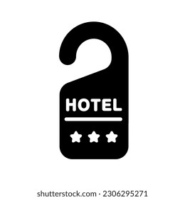 Hotel (tres estrellas)   ilustración de icono vectorial