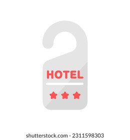 Hotel (drei Sterne)   Vektorsymbol-Illustration