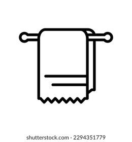 Hotel towel icon. Trendy modern flat linear vector hotel towel icon on white background from thin line hotel collection, editable outline stroke vector illustration