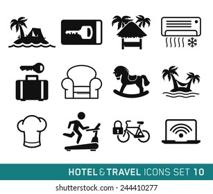 Hotel & Travel icons set // 10