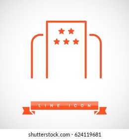 hotel travel line vector icon