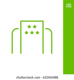 hotel travel line vector icon