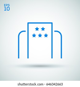 hotel travel line vector icon