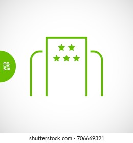 hotel travel line vector icon