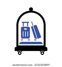 Hotel Trolley Icon, Vector