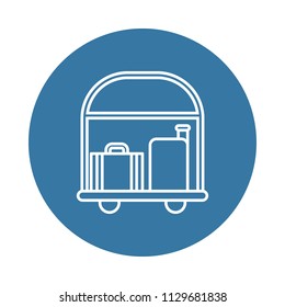 hotel trolley with luggage icon. Element of hotel icons for mobile concept and web apps. Badge style hotel trolley with luggage icon can be used for web and mobile apps on white background