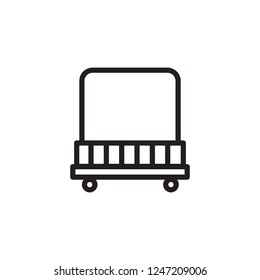 Hotel trolley vector icon