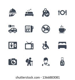 Hotel & Vacation Icons - Gray Series - Set 1