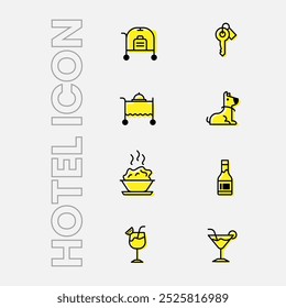 Hotel and vacation theme icon pack perfect for your business design asset needs
