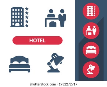 Hotel - Vacation - Tourism Icons. Professional, pixel perfect icons. EPS 10 format.