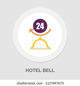 Hotel Vector Bell Icon, Alert Symbol Service Concierge Symbol - Lobby Call