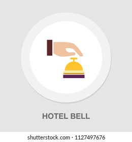 Hotel Vector Bell Icon, Alert Symbol Service Concierge Symbol - Lobby Call