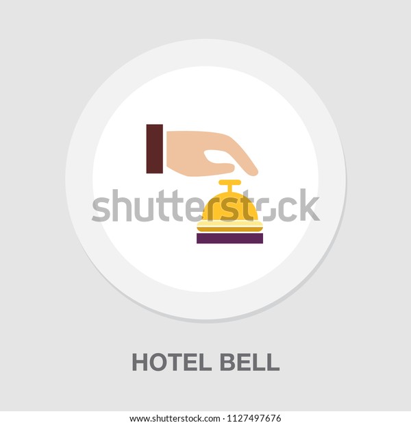 ホテルのベクター画像ベルアイコン 警告シンボルサービスコンシェルジュシンボル ロビーコール のベクター画像素材 ロイヤリティフリー