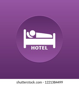 Hotel vector button, web design element