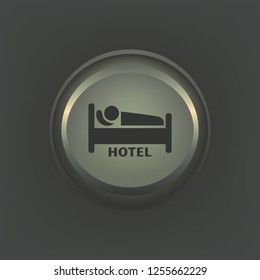 Hotel vector button, web design element