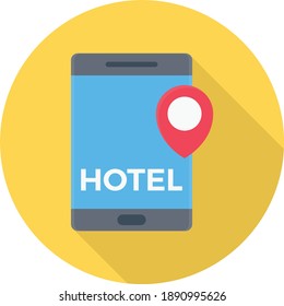 hotel vector colour flat icon