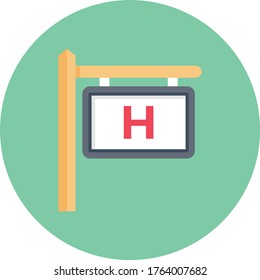 hotel vector flat color icon 