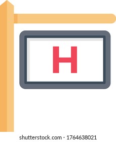 hotel vector flat color icon 
