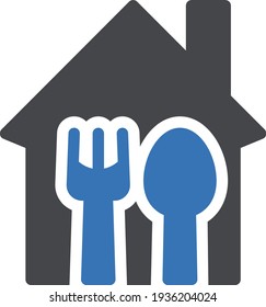 hotel vector glyph colour icon