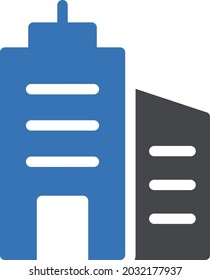 hotel vector glyph colour icon