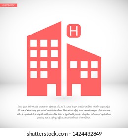 hotel vector icon 10 eps , Lorem ipsum Flat design
