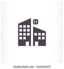 hotel vector icon 10 eps , Lorem ipsum Flat design