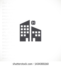 hotel vector icon 10 eps , Lorem ipsum Flat design