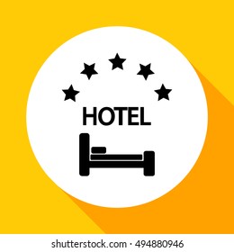 Hotel vector icon.