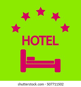 Hotel vector icon.