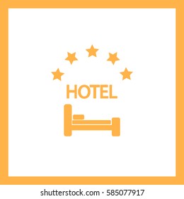 Hotel vector icon.