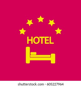 Hotel vector icon.