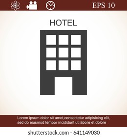 Hotel vector icon
