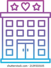 Hotel-Vektorsymbol. Kann für Druck-, Mobil- und Web-Anwendungen verwendet werden.