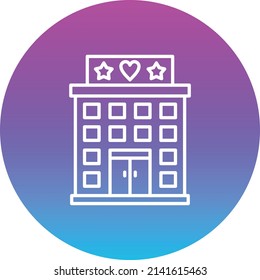 Icono del vector del hotel. Se puede usar para imprimir, móviles y aplicaciones web.