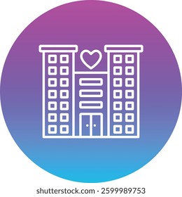 Hotel vector icon. Can be used for printing, mobile and web applications.