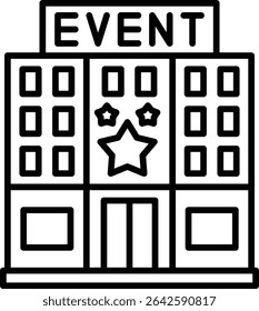 Hotel vector icon. Can be used for printing, mobile and web applications.