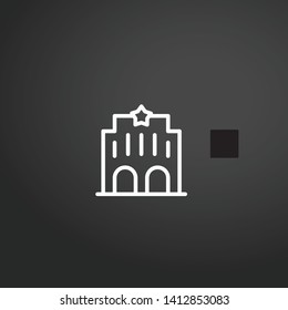 Hotel vector icon. Hotel concept stroke symbol design. Thin graphic elements vector illustration, outline pattern for your web site design, logo, UI. EPS 10.