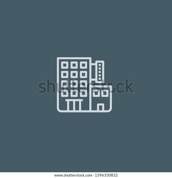 Hotel vector icon. Hotel\
concept stroke symbol design. Thin graphic elements vector\
illustration, outline pattern for your web site design, logo, UI.\
EPS 10.