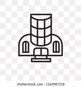 Hotel vector icon isolated on transparent background, Hotel logo concept