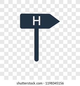 Hotel vector icon isolated on transparent background, Hotel transparency logo concept