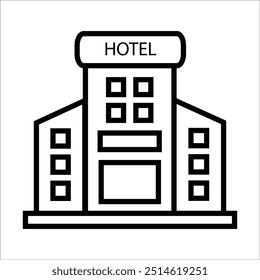 hotel vector icon line template