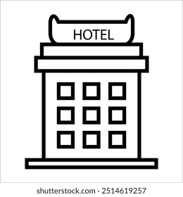 hotel vector icon line template
