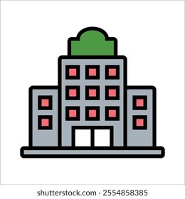 hotel vector icon line template