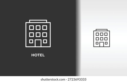 Ilustración De Símbolo Aislado De Vector, Icono O Logotipo De Hotel